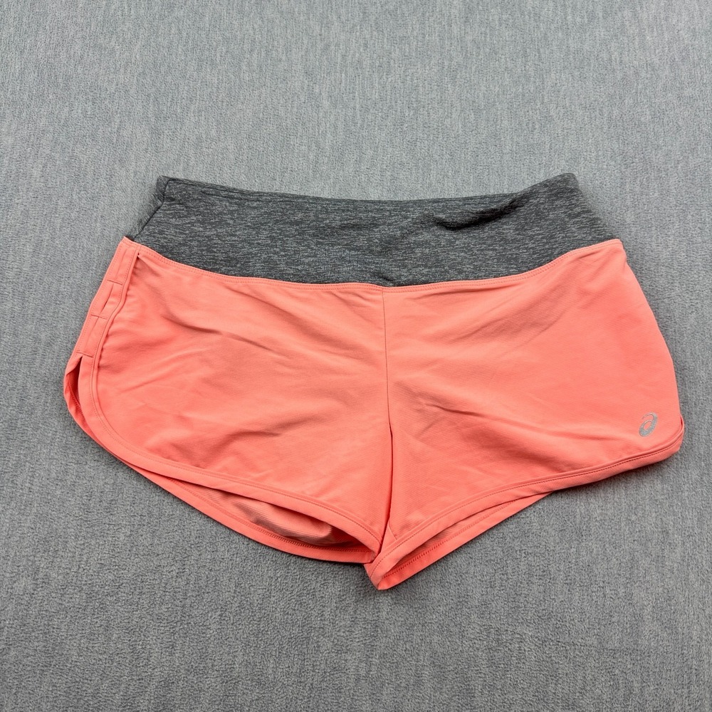 Asics Shorts Womens‎ Medium Coral Stretch Running Sports Activewear Gym Jogging